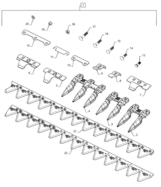 47506883 - Палец противорежущий двойной жатки 840CD,880