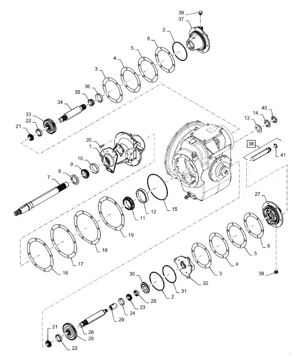 47763816 - Вал редуктора осн. ДВС Case 6130/40/50