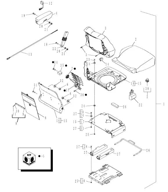 87432349 - спинка сиденья